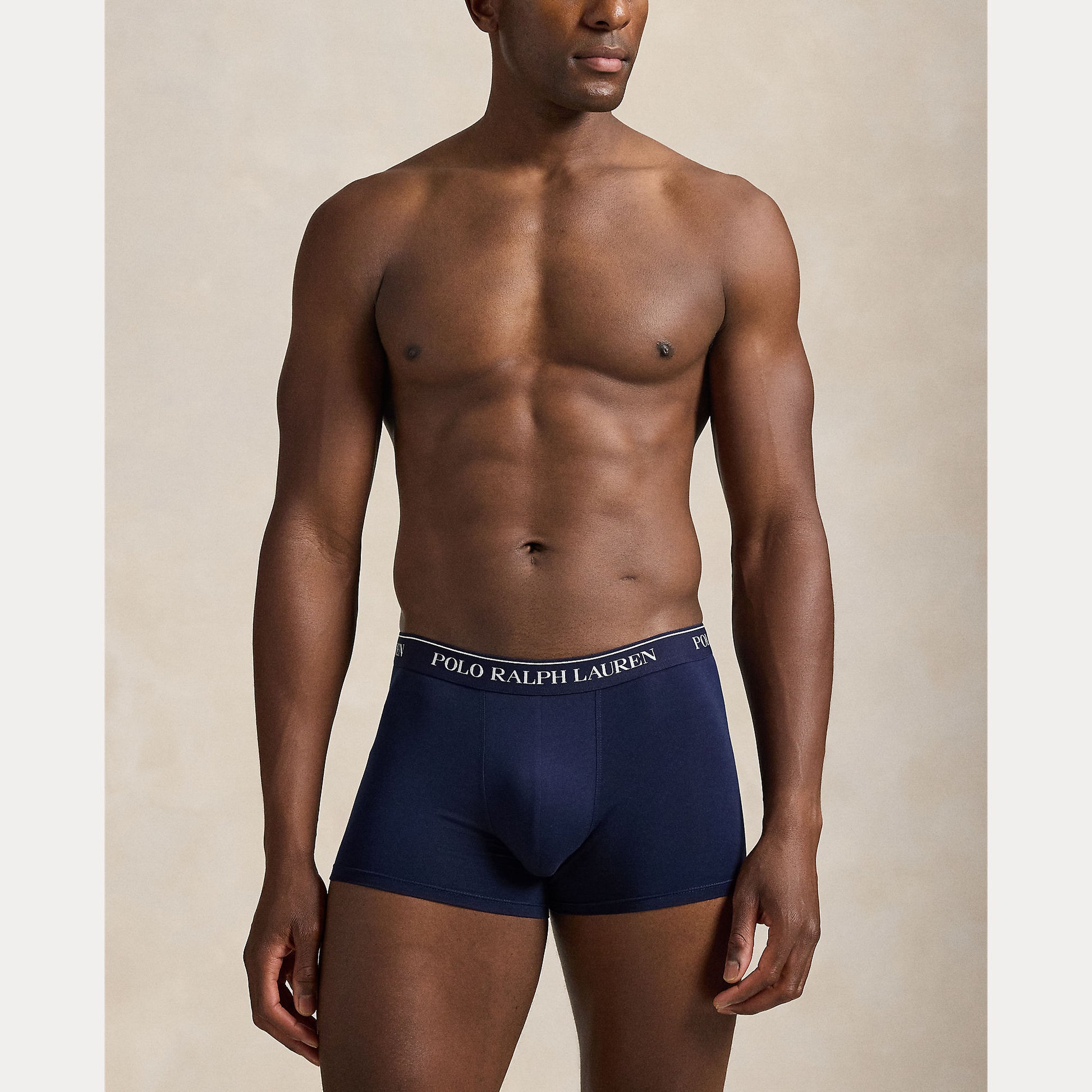 Navy 3 Pack Stretch Cotton Trunk