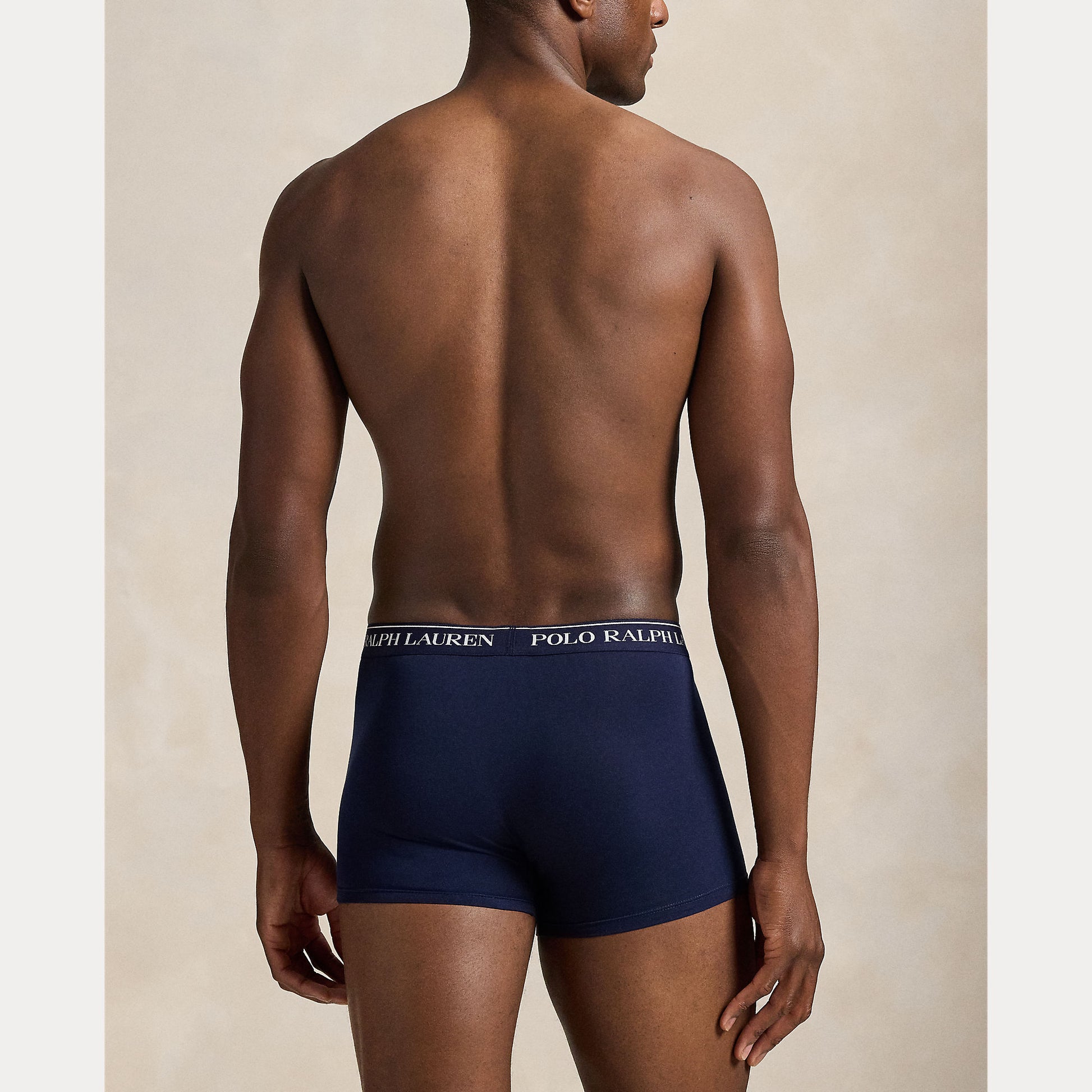 Navy 3 Pack Stretch Cotton Trunk