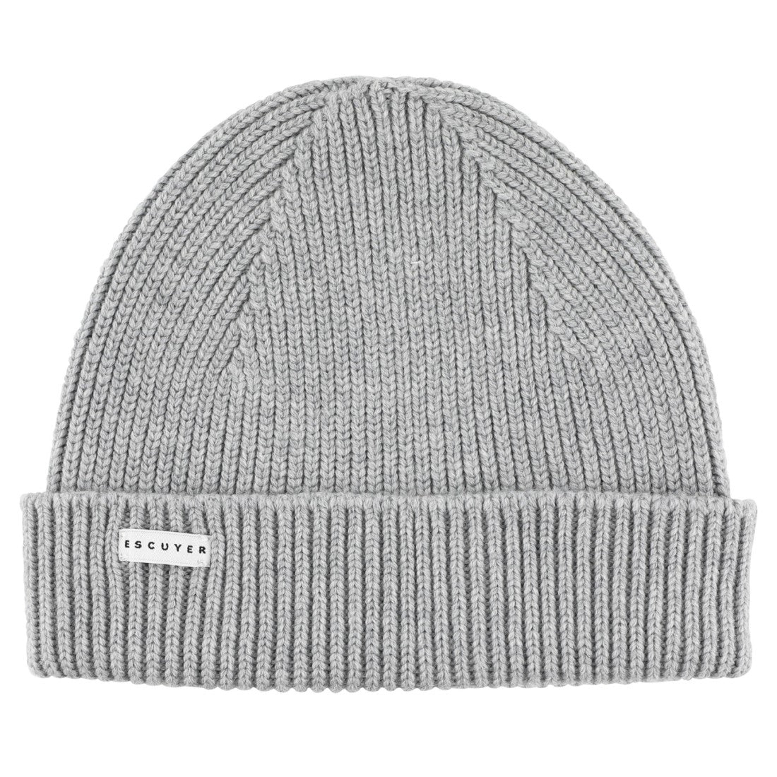Ribbed Merino Beanie Grey