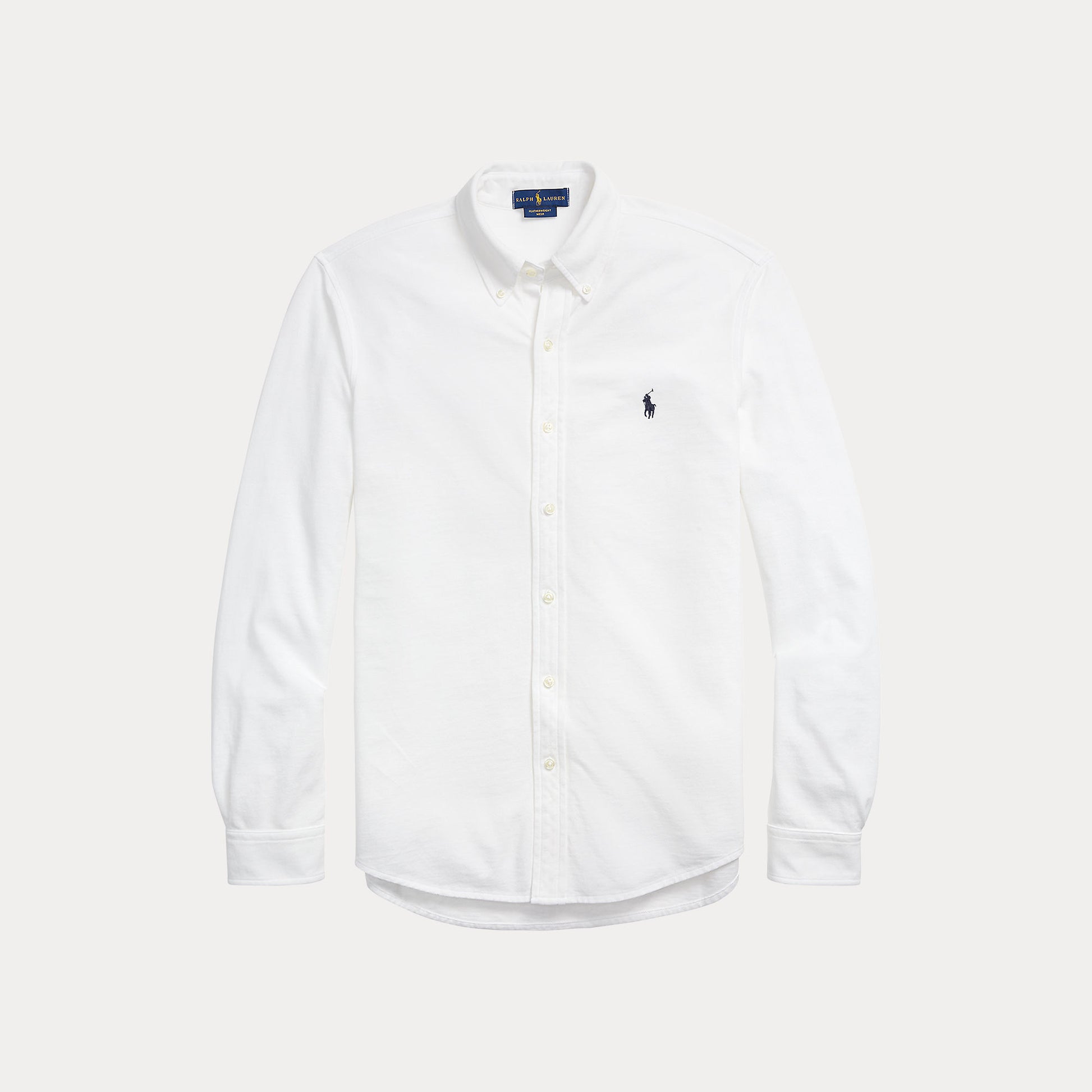 White Featherweight Mesh Slim Fit Shirt