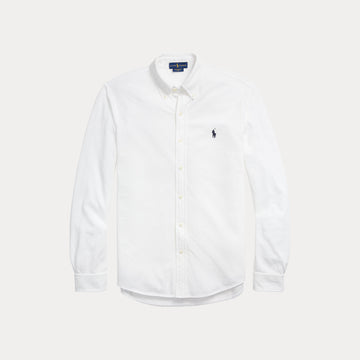 White Featherweight Mesh Slim Fit Shirt