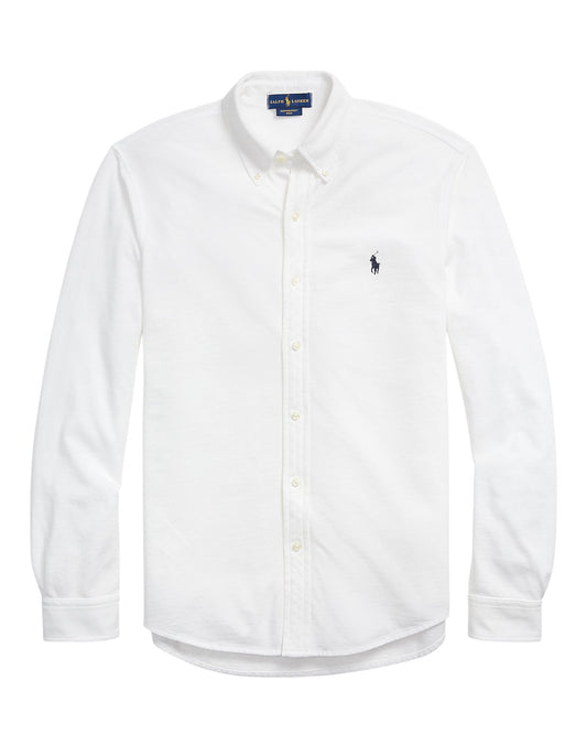 White Featherweight Mesh Slim Fit Shirt