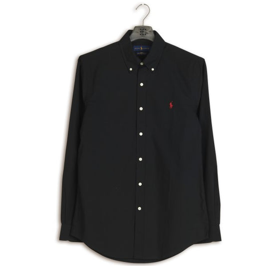 Black Stretch Poplin Slim Fit Shirt