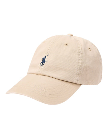 Beige Cotton Chino Baseball Cap