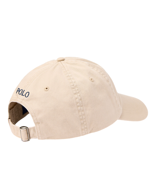 Beige Cotton Chino Baseball Cap