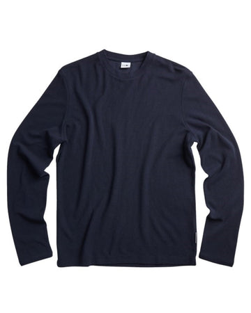 Navy Soft Cotton Waffle Knit T
