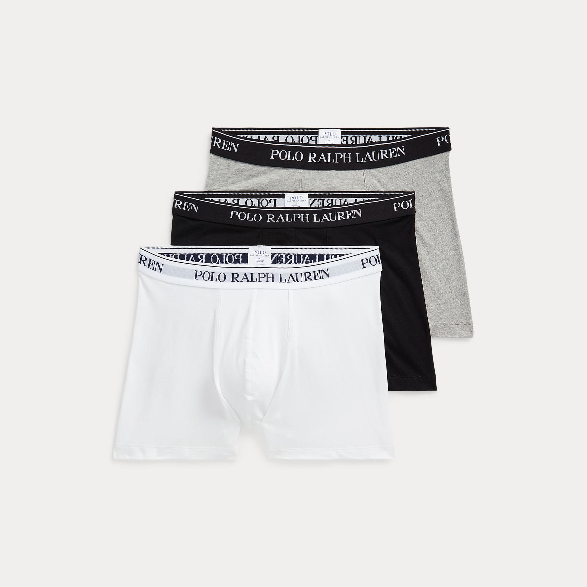 White Polo Black Andover 3 Pack Stretch Cotton Brief Boxer Shorts
