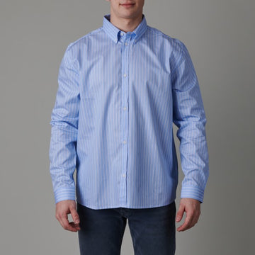 LIGHT BLUE STRIPE BUTTON DOWN