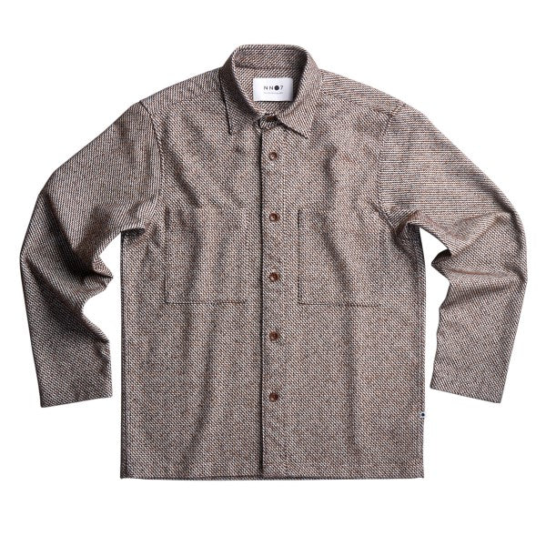 brown Woollook Overshirt