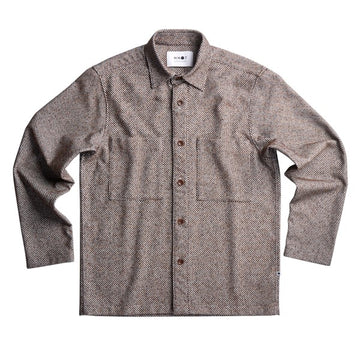 brown Woollook Overshirt