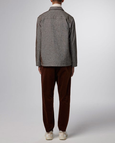brown Woollook Overshirt