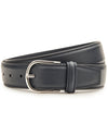 Nappa Calf Leather Belt Blue
