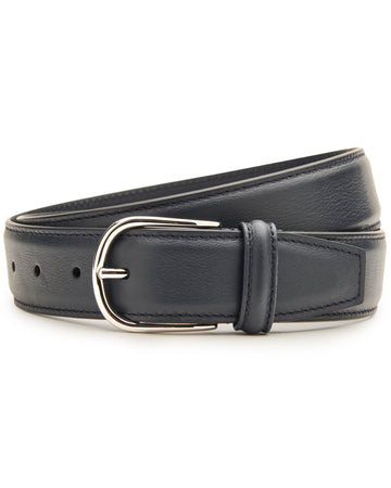 Nappa Calf Leather Belt Blue