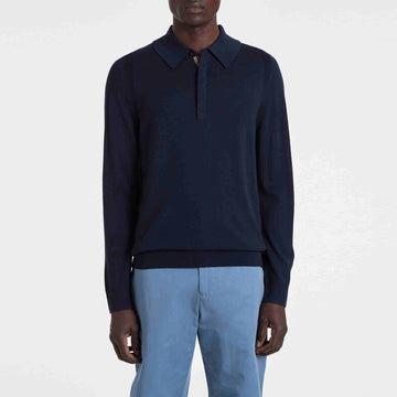 Navy Polo Wool Stripes in
