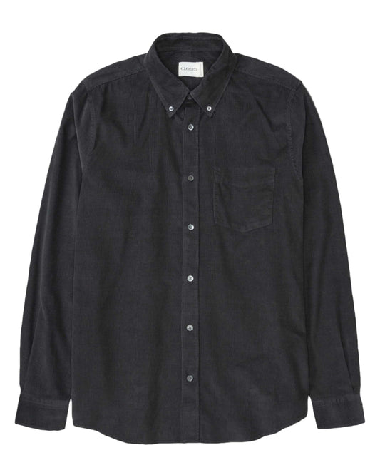 Black button-up shirt Closed