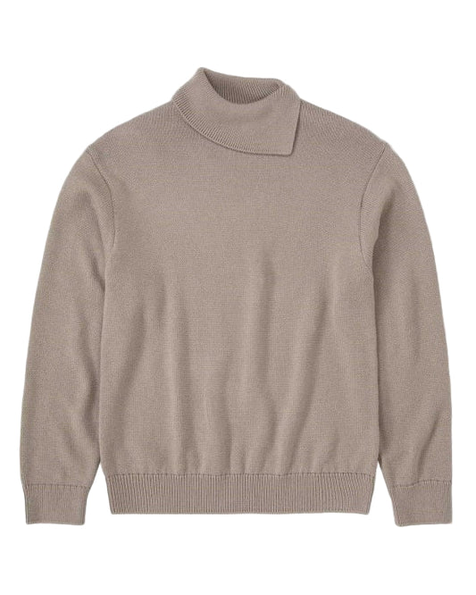 Natural Linen Scarf Collar Jumper