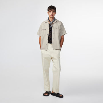 Beige Cotton Stretch