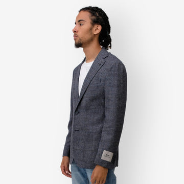 Slim Fit Checkered Wool Vest