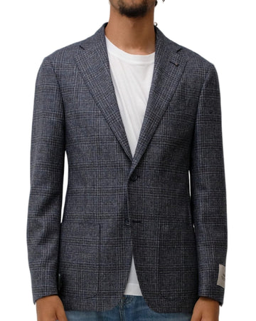 Slim Fit Checkered Wool Vest