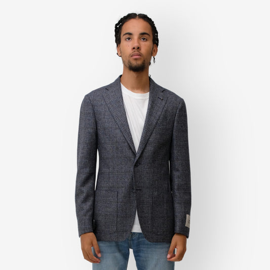 Slim Fit Checkered Wool Vest