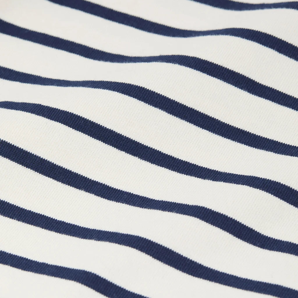 Striped Cotton T-shirt Ivory