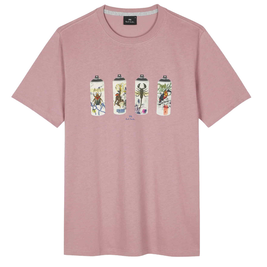 Pink t-shirt with graphic design Paul Smith