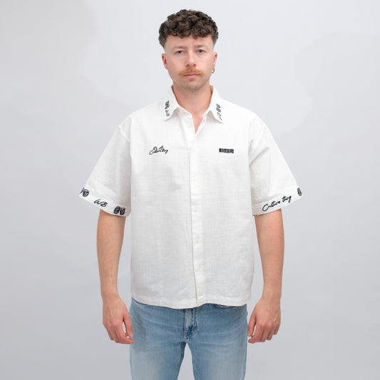 WBWang Linen Blend Embroided L