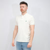 Iconic Mesh Polo Shirt Antique Cream Antique Green