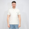 Iconic Mesh Polo Shirt Antique Cream Antique Green