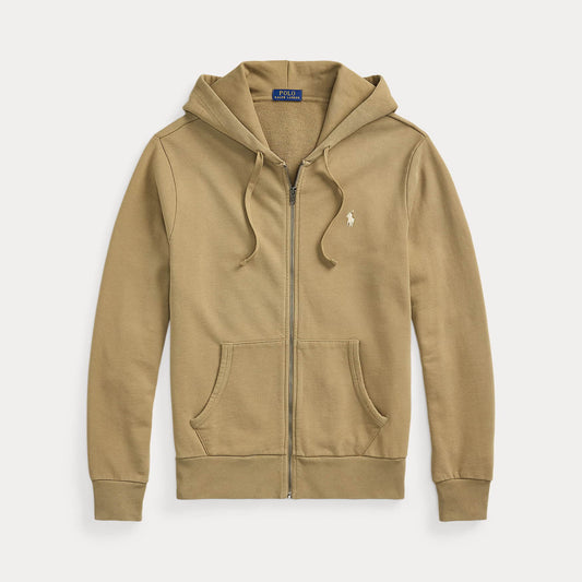 Loopback Fleece Full Zip Hoodie Desert Khaki