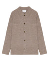 Khaki Beige Jonas Boiled Wool Overshirt