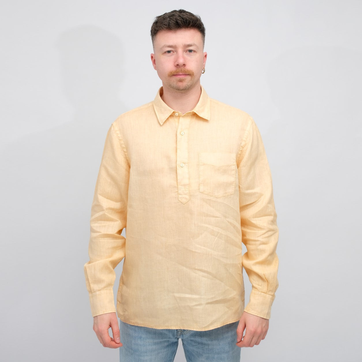 Richiusa Linen Shirt Orange