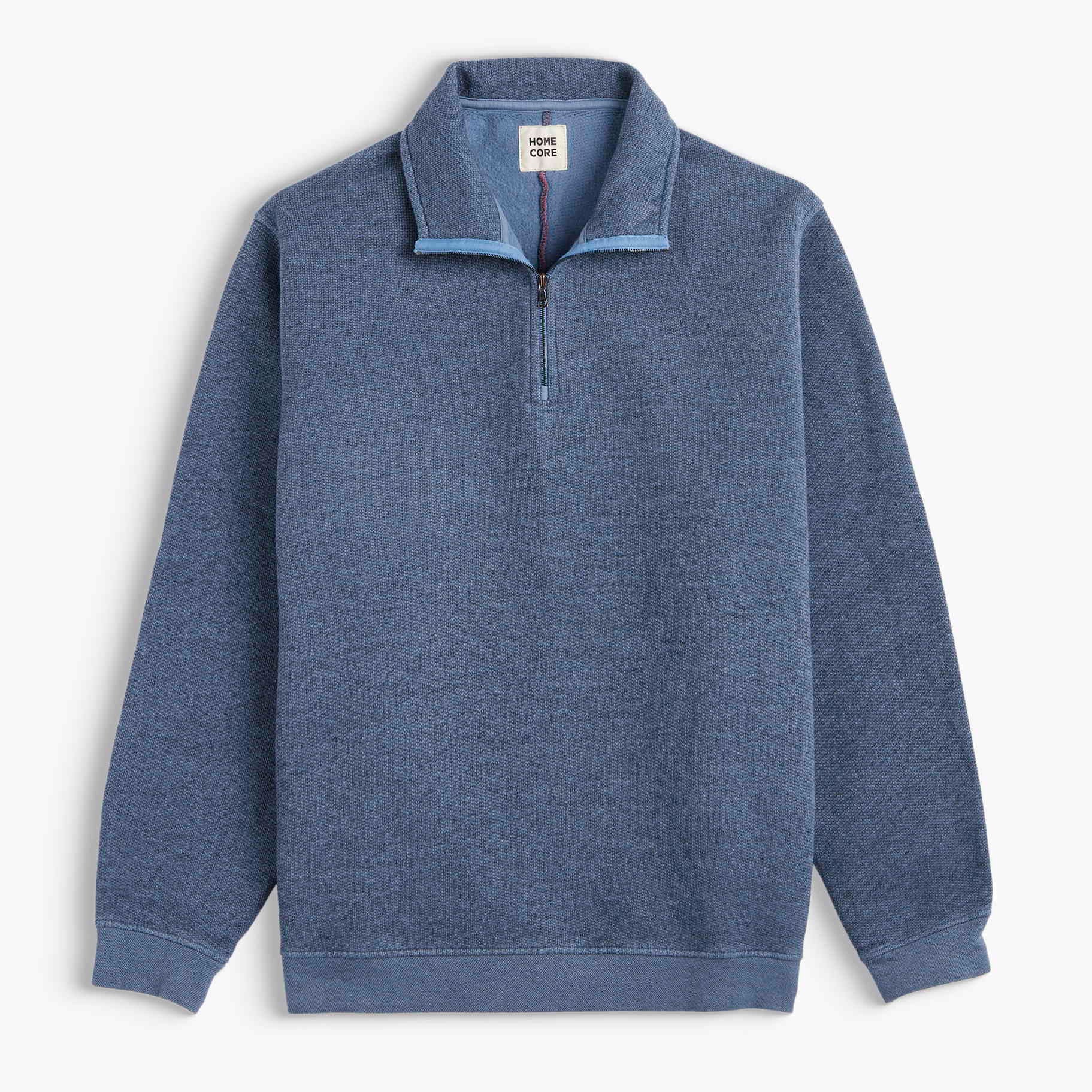 Terry Halfzip Blue steel