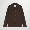 Zander Seersucker Overshirt Brown Stripe