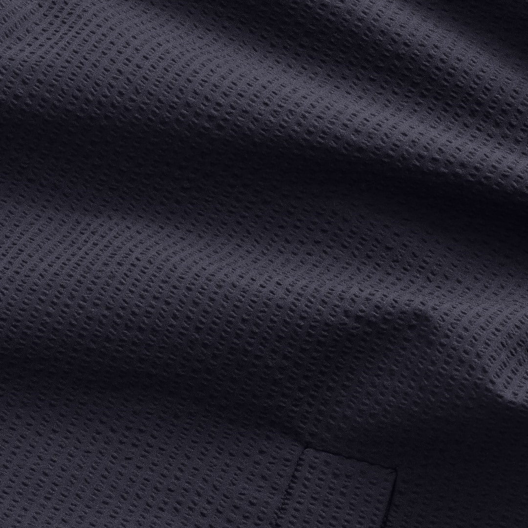 Zander Seersucker Overshirt Navy Blue