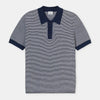 Linen Blend Polo Smoky Blue
