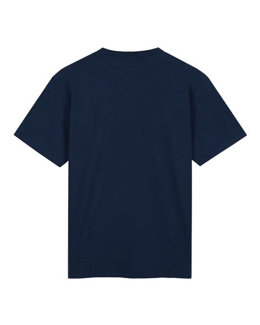 Navy Sans Embroidered Logo Cotton T-shirt