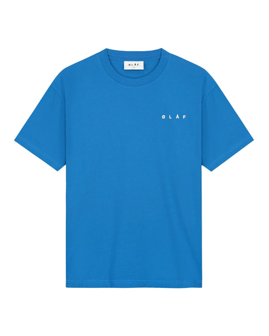 Bright Blue Spiral Face Cotton T-shirt