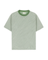 Ren Waffle Knit Cotton T-shirt Ecru Green