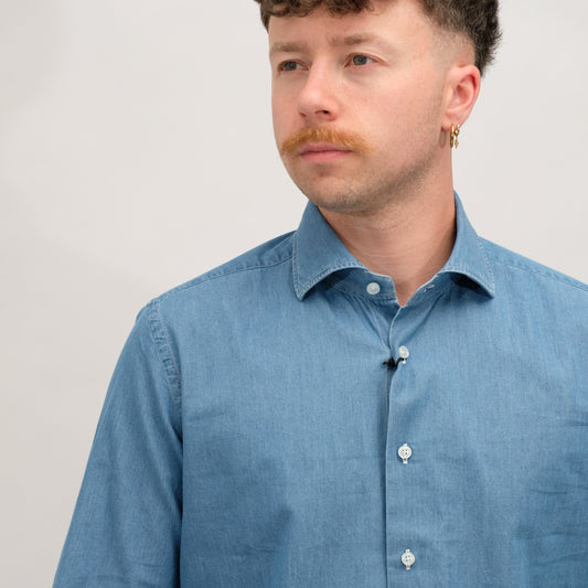 Denim Shirt Washed Jeans