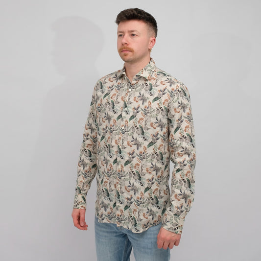 Linen Regular Fit Shirt Beige
