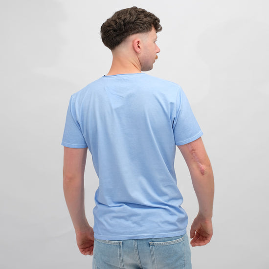 Milo Jersey Pima Cotton T-shirt Washed Chambray