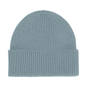 Merino Wool Beanie Stone Blue