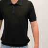 Knit S/S polo shirt Nero