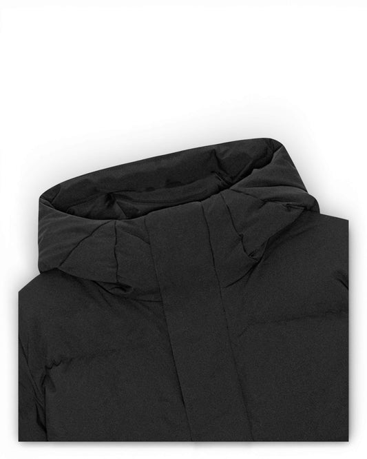 Black Long Hooded Puffer