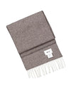 Gray scarf with white fringes on a white background nn.07

