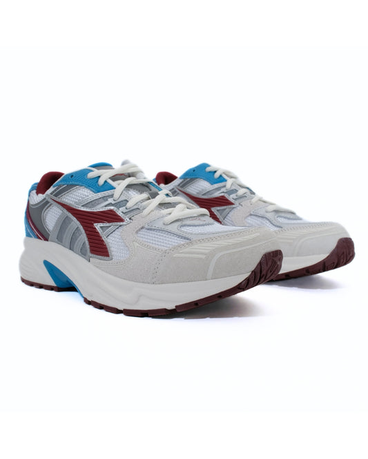 Mythos Star Mesh Pigskin Leather Sneaker White Carbernet Blue Moon