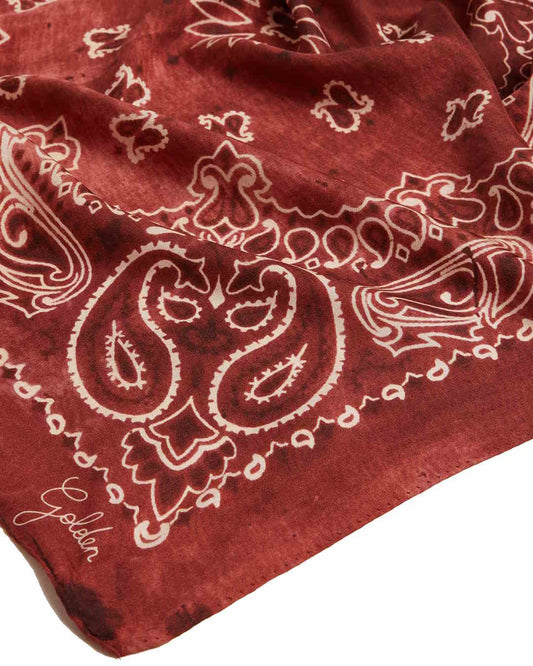 Golden Foulard Paisley print silk Anthracite