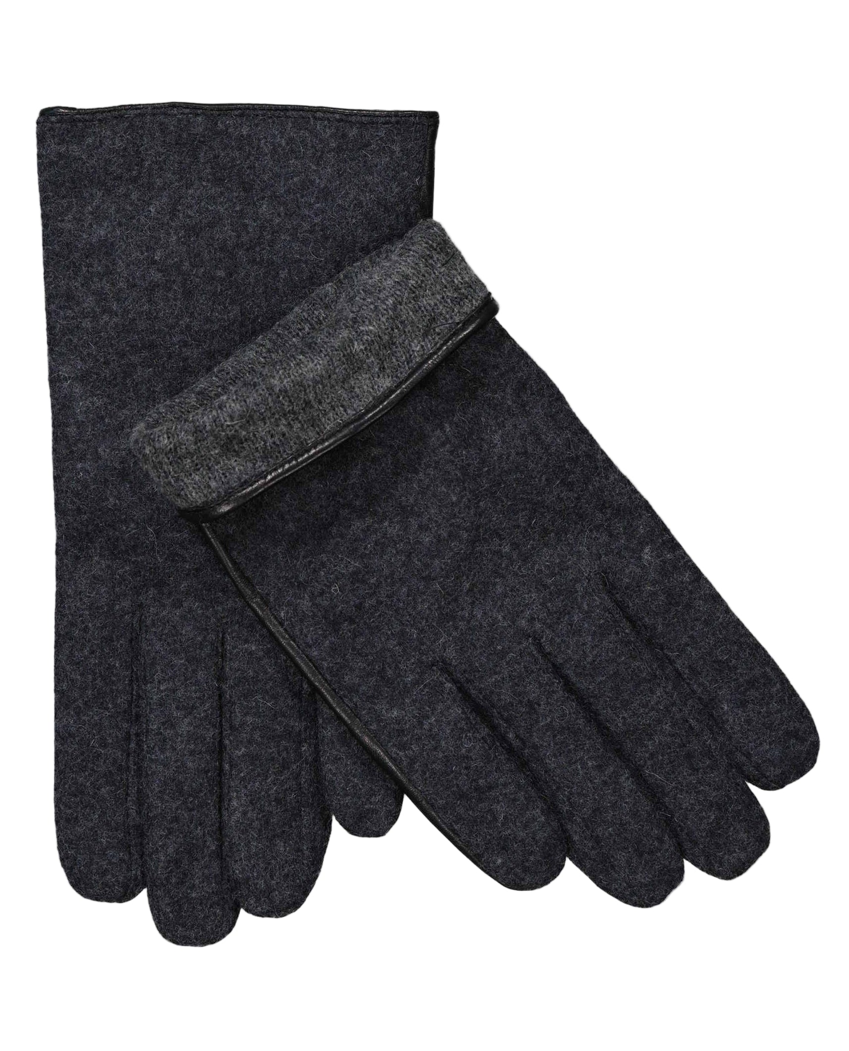Pair of black leather gloves 