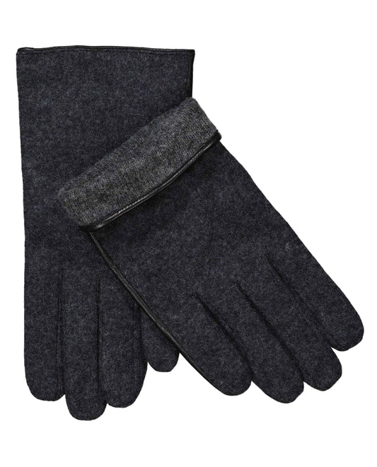 Pair of black leather gloves 